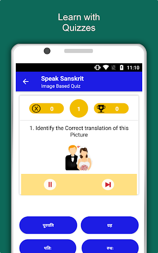 Screenshot of Learn Sanskrit Language App