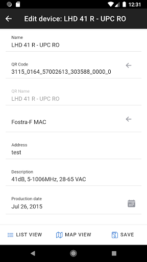 DCT-DELTA ScanApp v2 Screen 2