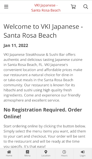 Android application VKI Japanese Santa Rosa Beach screenshort