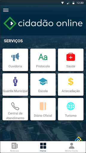 Android application Cidadão Online screenshort