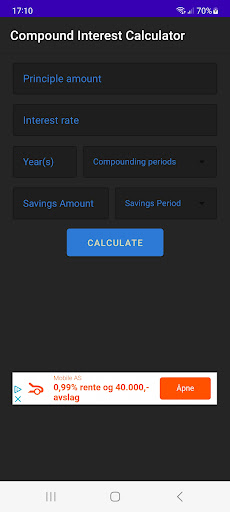 Compound Interest Calculator Screen 2