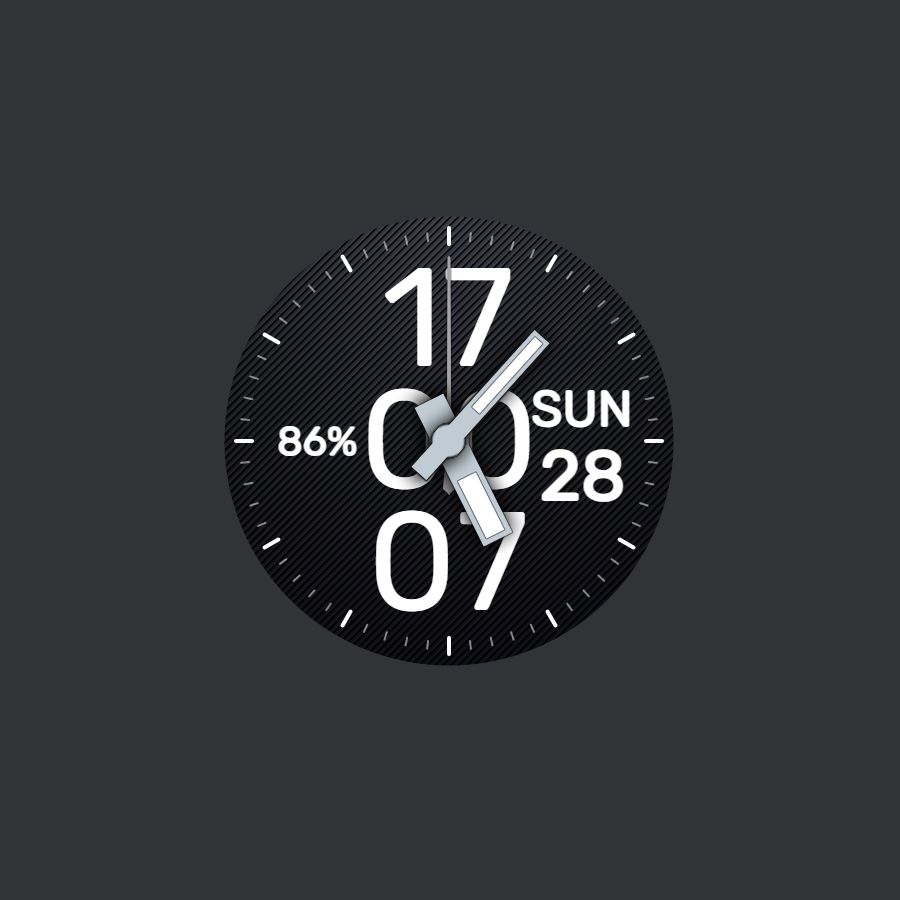 #1. RT Black Watchface (Android) Podle: SA11