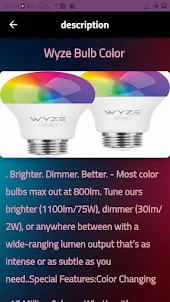 Wyze Bulb Color guide