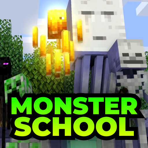 Monster school for minecraft logo