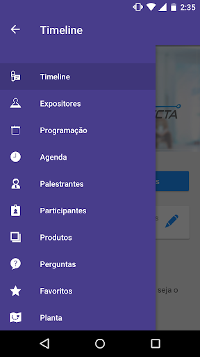 Android application SPConecta screenshort