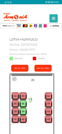 Turismo Armonía SA. Screen 3