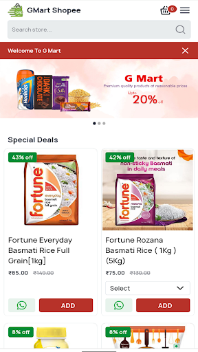 Android application GMart Shopee screenshort