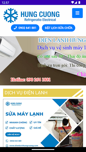 Android application Điện Lạnh Hùng Cường screenshort