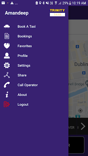 Trinity Taxis Screen 2