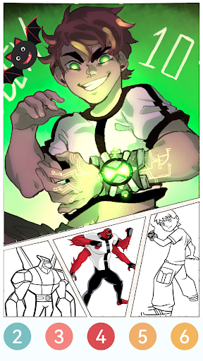 Ben Alien 10 Puzzle coloring