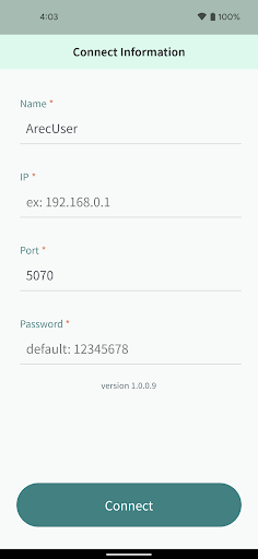 Android application ARECall screenshort