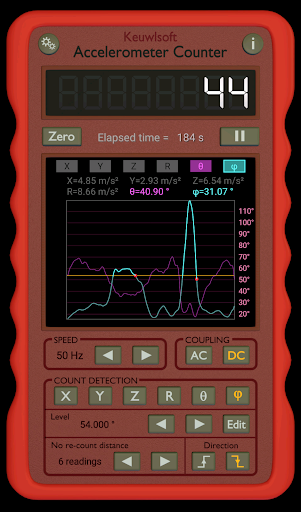 Screenshot of Accelerometer Counter