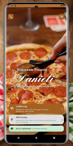 Android application Pizzeria Danieli screenshort