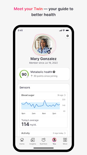 Android application Twin Health screenshort
