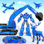 Cover Image of Download Snow Excavator Robot Car Games  APK