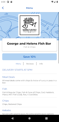 George & Helens Fish & Chips Screen 2