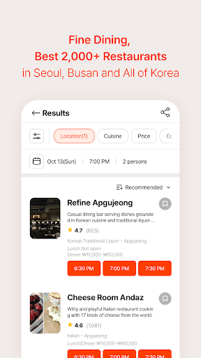 CATCH TABLE: Book Restaurants Screenshot 2 - AppWisp.com