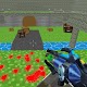 Paintball shooting war game: blocky gun paintball