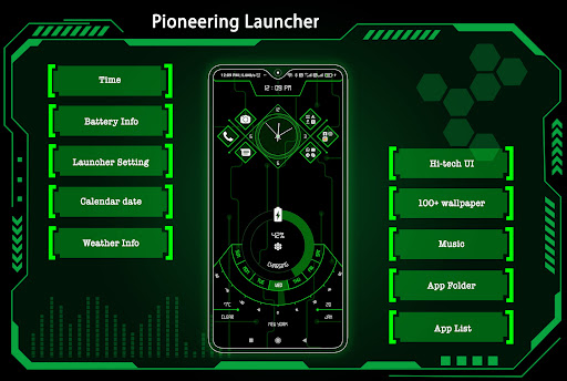 Screenshot of Pioneering Launcher - App lock
