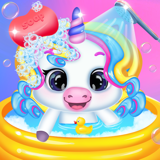 my unicorn care salon game Logo