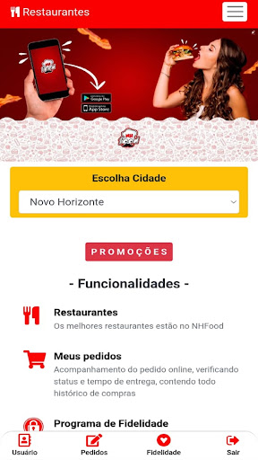 Android application NHFood screenshort