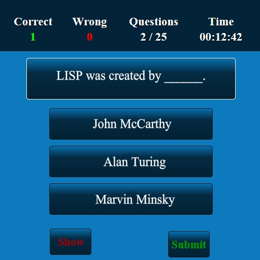 Artificial Intelligence MCQ Screen 3