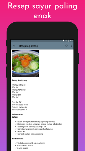 Resep Olahan Sayuran