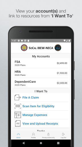 Android application SC IBEW-NECA HRA screenshort
