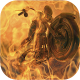 Evil rider in FIRE icon