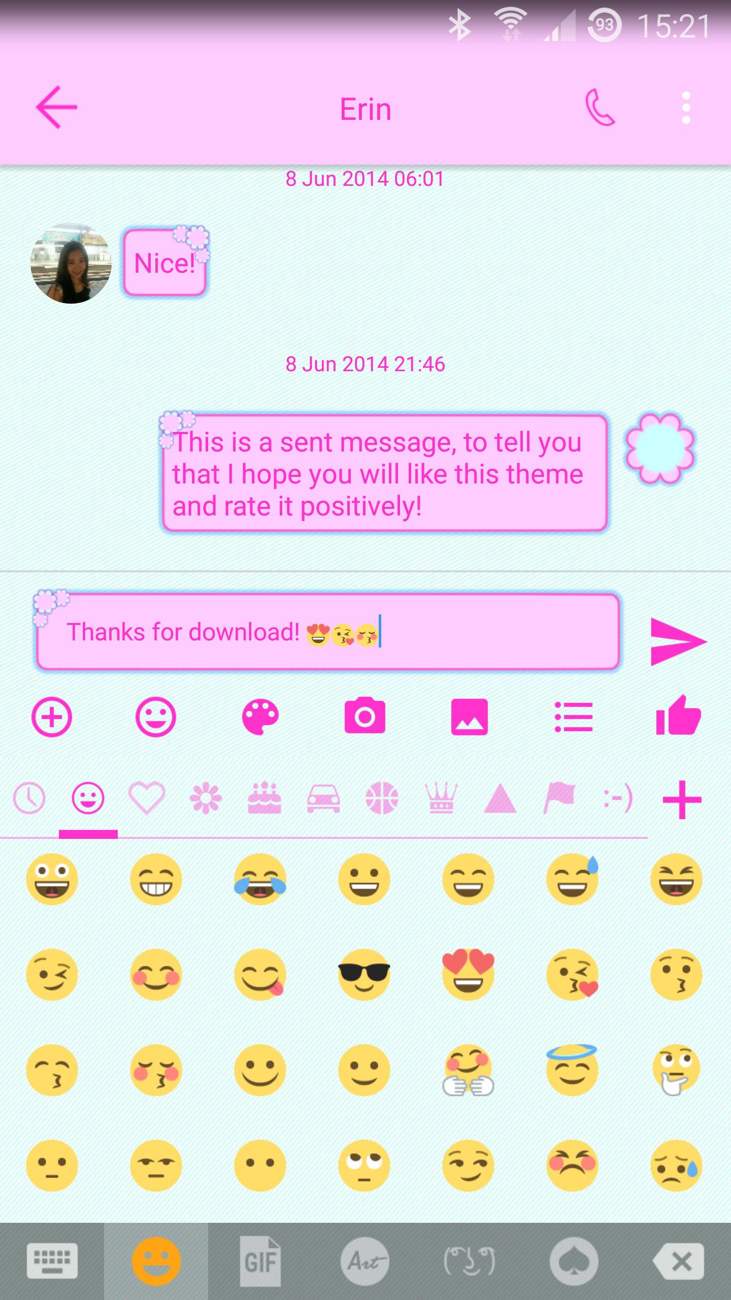 Android application SMS Messages Valentine Frame screenshort