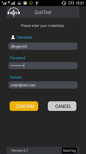 Android application QualTest screenshort