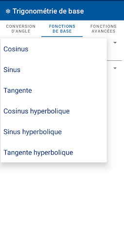 Android application Trigonometrie de base screenshort