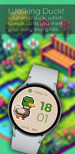 8Bit Fitness Duck Watch Face Screenshot 4 - AppWisp.com