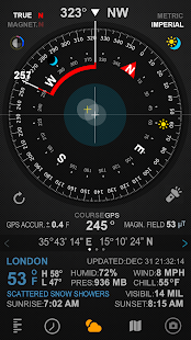 Compass LIV (Omnes-in-unum GPS, Tempestas, Map, Camera)