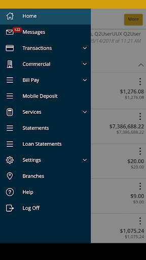 Columbia Bank Business Banking Screen 2