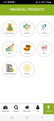 Android application JP Financial screenshort