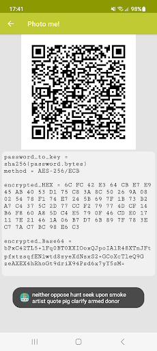 BIP-39 Crypto seed backup Screen 3