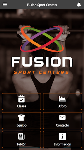 Android application Fusion Sport Centers screenshort