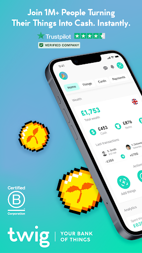 Android application Twig - Your Bank of Things screenshort