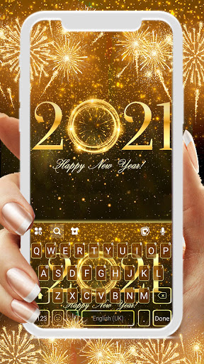 Android application Fireworks 2021 Keyboard Backgr screenshort