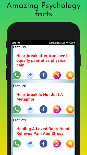 Android application Amazing Psychology facts screenshort
