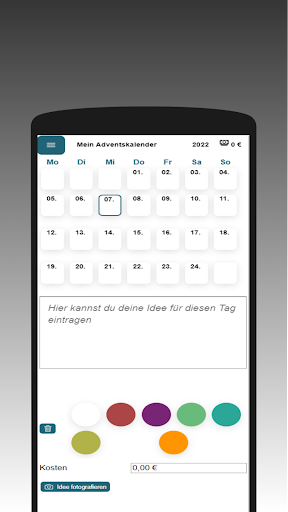 Android application AdventsQuadrat screenshort