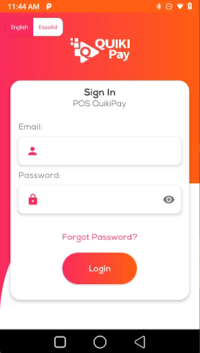 Android application POS Quikipay screenshort