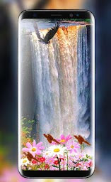 Waterfall Flower live Wallpaper 2018: 3D Aquarium