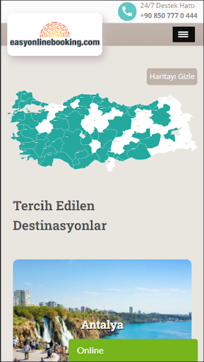 Android application Easy Online Booking screenshort