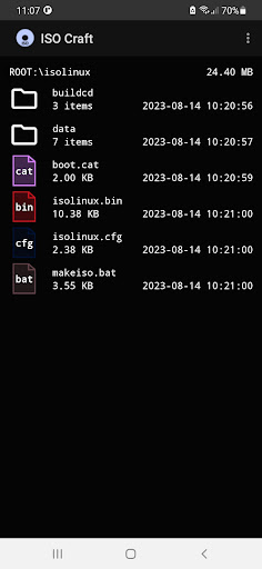 Android application ISO Craft screenshort