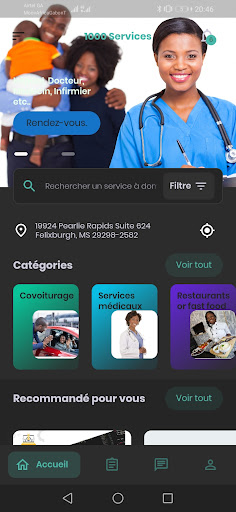 Android application 1000Services screenshort
