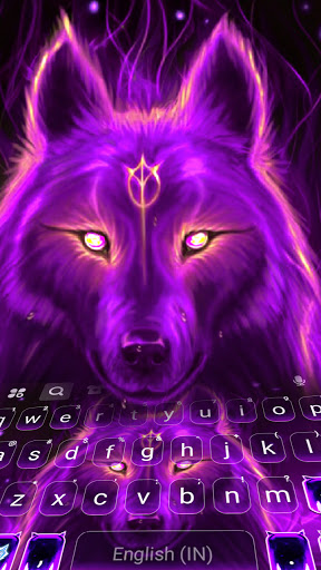 Purple Wolf Guardian Keyboard Screen 2