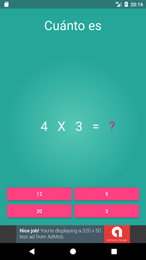 Tabla de Multiplicaciones Screen 3