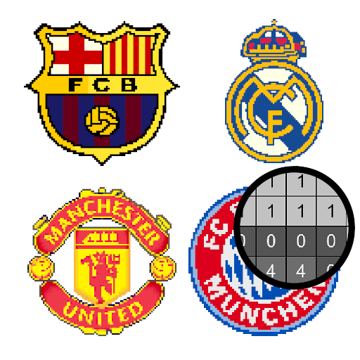 Football Logo Pixel Art logo